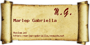 Marlep Gabriella névjegykártya